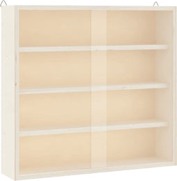 vidaXL - Houten - verzamelvitrine - met - deuren - 40x8,5x37 - cm