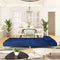 vidaXL - Slaapbank - 2-zits - met - 2 - kussens - stof - blauw