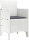 vidaXL - Tuinstoelen - met - Kussens - 2 - stuks - Wit - Poly - Rattan