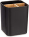 Tandenborstelhouder Zwart Bamboe Polypropyleen 9 x 11 x 9 cm (6 Stuks)