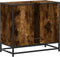 vidaXL - Wastafelkast - 65x33x60 - cm - bewerkt - hout - gerookt - eikenkleurig