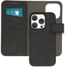 iMoshion Hoesje Geschikt voor iPhone 15 Pro Hoesje Met Pasjeshouder - iMoshion Uitneembare 2-in-1 Luxe Bookcase - Zwart