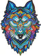 UNIDRAGON Houten Puzzel Voor Volwassenen Dier - Majestueuze Wolf - 185 stukjes - Medium 24x33 cm