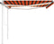 vidaXL - Luifel - automatisch - met - LED - en - windsensor - 4,5x3,5 - m - oranje - bruin