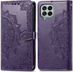 iMoshion Hoesje Geschikt voor Samsung Galaxy M53 Hoesje Met Pasjeshouder - iMoshion Mandala Bookcase - Paars
