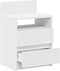 vidaXL - Nachtkastje - met - 2 - lades - 40x33x60 - cm - wit