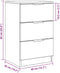 vidaXL - Zwarte - Eiken - Nachtkast - - - 40x65x65 - cm