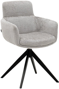 Kick Draaistoel Niek - Draaistoel - Luxe textuurstof - Grijs