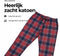 Milanoro - Set van 2 katoenen pyjamabroeken - Bordeaux geruit - XL (2 stuks)