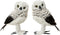 Uil kunstbont l11b14h21 cm grijs a2 kerst
