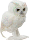 Uil kunstbont l12b11h15 cm wit
