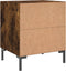 vidaXL - Nachtkastje - 40x35x47,5 - cm - bewerkt - hout - gerookt - eikenkleurig