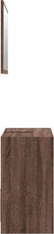 vidaXL - 2-delige - Badkamermeubelset - bewerkt - hout - bruin - eikenkleur