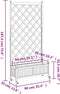 vidaXL - Plantenbak - met - latwerk - en - wielen - massief - vurenhout - bruin