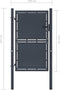vidaXL - Poort - 100x175 - cm - staal - antraciet