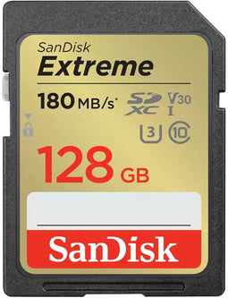 Sandisk Extreme - SDSDXVA-128G-GNCIN - SDXC 128 GB 180/90 MB/S UHS-I U3 Geheugenkaart
