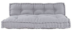 vidaXL - Pallet - Sofa - Kussen - met - Rugsteun - Grijs - Stof