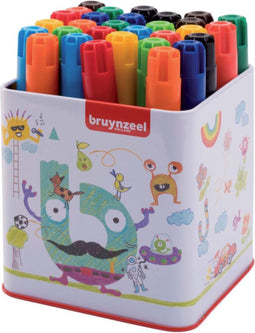 Viltstiften Bruynzeel Extra Dik 30 stuks in koker