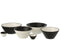 J-Line Bowl Vik Wood Black/White Assortment Of 2 - 2 stuks