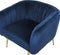 LACONIA - Fauteuil - Blauw - Fluweel