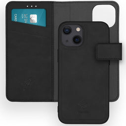 Uitneembare 2-in-1 Luxe Bookcase iPhone 13 Mini - Zwart