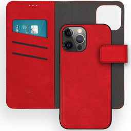 Uitneembare 2-in-1 Luxe Bookcase iPhone 13 Pro Max - Rood
