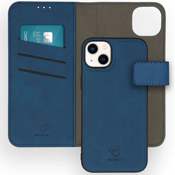 Uitneembare 2-in-1 Luxe Bookcase voor de iPhone 14 Plus - Blauw