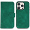 Uitneembare 2-in-1 Luxe Bookcase voor de iPhone 15 Pro - Donkergroen