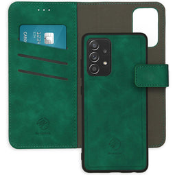 Uitneembare 2-in-1 Luxe Bookcase voor de Samsung Galaxy A52(s) (5G/4G) - Donkergroen