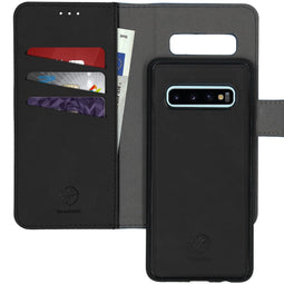 Uitneembare 2-in-1 Luxe Bookcase voor de Samsung Galaxy S10 - Zwart