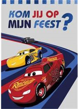 Uitnodiging cars 14x10cm