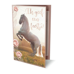 Uitnodiging paarden 17.5x12.2cm | 6 stuks