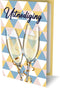 Uitnodigingskaarten - champagneglazen - 6st.