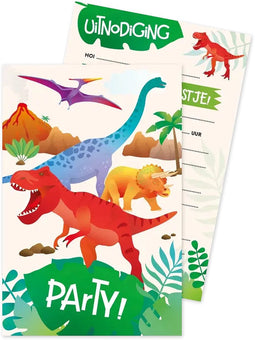 Uitnodigingskaarten dino