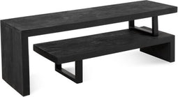 Uitschuifbaar TV-meubel Brandy mangohout 140-210 cm | Zwart