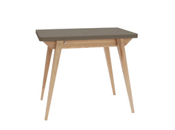 Uitschuifbare tafel Envelop, 90x65x75, essenhout, Bever Bruin
