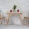 Uitschuifbare tafel Envelop, 90x65x75, essenhout, Bruin Beige