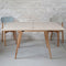 Uitschuifbare tafel Envelop, 90x65x75, essenhout, Bruin Beige