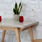 Uitschuifbare tafel Envelop, 90x65x75, essenhout, Bruin Beige