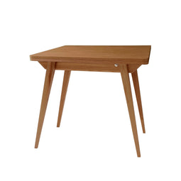 Uitschuifbare tafel Envelop, 90x65x75, essenhout gefineerd in eiken kleur