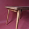 Uitschuifbare tafel Envelop, 90x65x75, essenhout gefineerd in eiken kleur