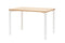 Uitschuifbare tafel Envelop, 90x65x75, essenhout gefineerd.