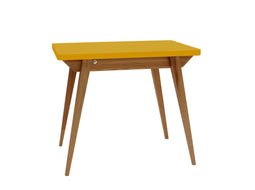 Uitschuifbare tafel Envelop, 90x65x75, essenhout in eiken kleur, Bremgeel