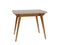 Uitschuifbare tafel Envelop, 90x65x75, essenhout in eiken kleur, Bruin Beige