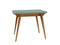 Uitschuifbare tafel Envelop, 90x65x75, essenhout in eiken kleur, Salie Groen