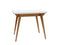 Uitschuifbare tafel Envelop, 90x65x75, essenhout in eiken kleur, wit