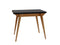 Uitschuifbare tafel Envelop, 90x65x75, essenhout in eiken kleur, zwart