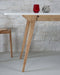 Uitschuifbare tafel Envelop, 90x65x75, essenhout, wit