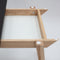 Uitschuifbare tafel Envelop, 90x65x75, essenhout, wit