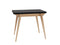 Uitschuifbare tafel Envelop, 90x65x75, essenhout, zwart